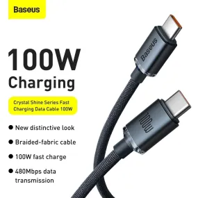 BASEUS Crystal Shine Câble USB-C 1.2m - 100W max - CAJY000601