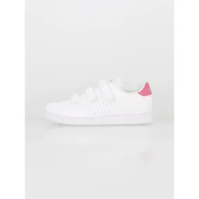 Baskets basses à scratch advantage rose blanc enfant - Adidas | wimod