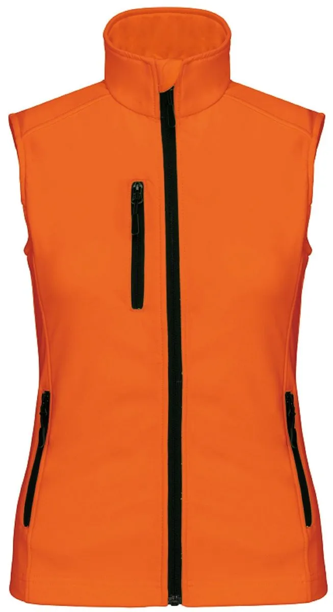 Bodywarmer softshell - gilet sans manches - K404 - orange fluo - Femme 