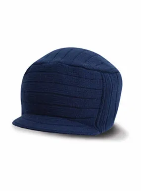 Bonnet casquette laine style army urban - RC061X - bleu marine 