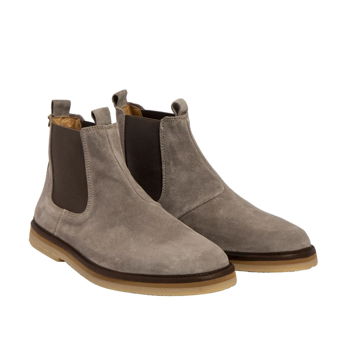 Bottines plates chelsea boots - Beige