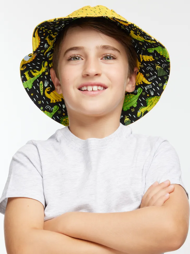 Chapeau bob rigolo pour enfants Dinosaures