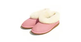 Chaussons fourrés en peau de mouton - Rose