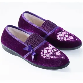 Chaussons "Christine" : Violet ou Bordeaux