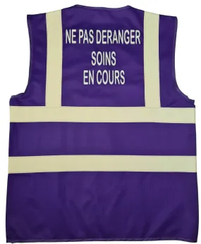 Gilet de sécurité - Ne pas déranger - Soins en cours - violet 