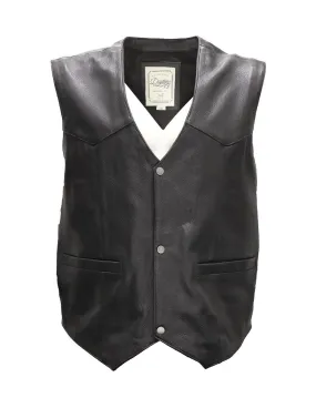 Gilet en cuir sans manches Daytona West Goat ref_48756 Noir