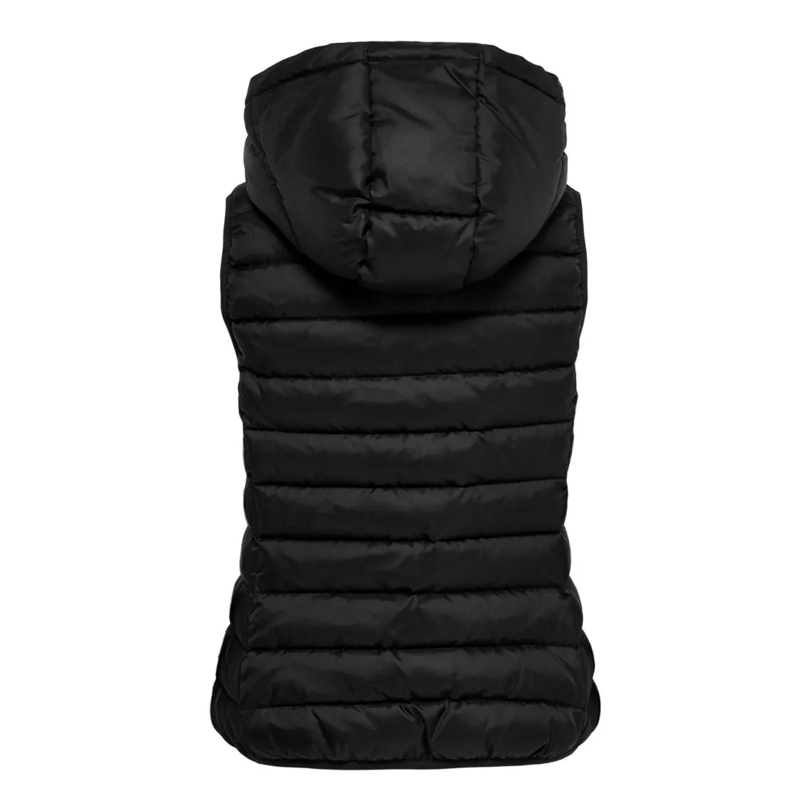 Gilet matelassé court capuche noir en nylon Bree | 3 Suisses