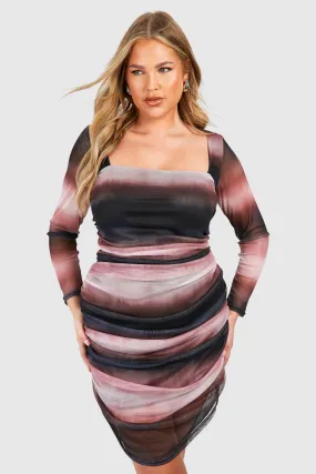 Grande taille - Robe moulante en mesh