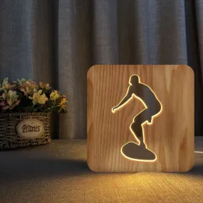 Lampe Surfeur Bois - Wooden