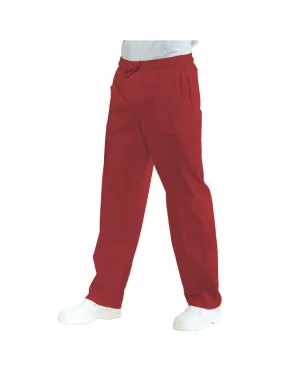 Pantalon Médical Mixte Taille Elastique Rouge