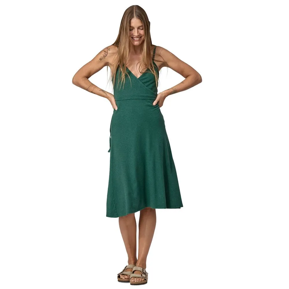 Robe portefeuille en chanvre et coton bio | vert "wear with all dress conifer green" Conifer green cifg femme