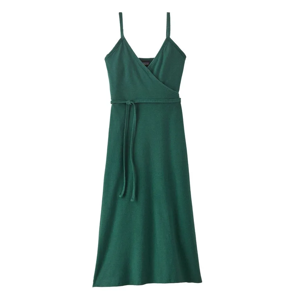 Robe portefeuille en chanvre et coton bio | vert "wear with all dress conifer green" Conifer green cifg femme