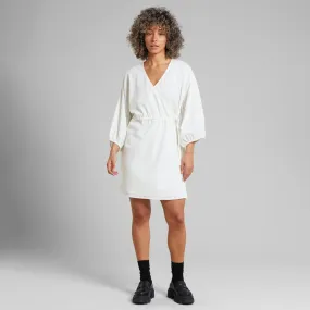 Robe portefeuille en coton bio | blanc "wrap dress ugglan off-white" Whisper white femme