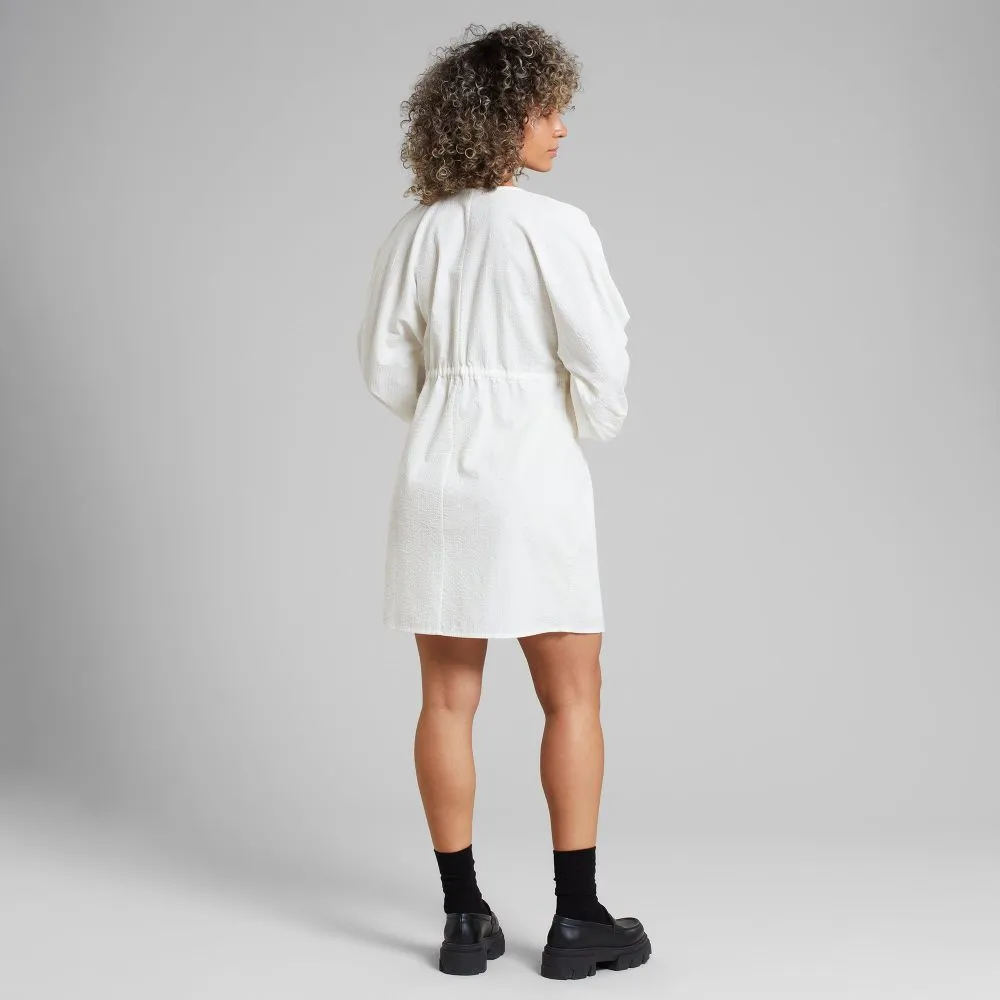 Robe portefeuille en coton bio | blanc "wrap dress ugglan off-white" Whisper white femme