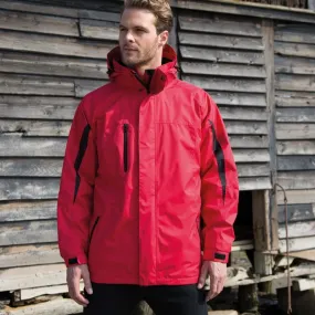 Veste 3 en 1 imperméable et souple avec veste softshell amovible 2 couches 280 grs-m2 Journey homme Result